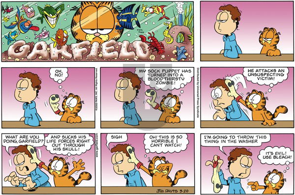 Garfield on Sunday March 20, 2005 Comic Strip