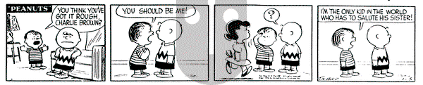 Peanuts on Thursday January 5, 1956 Comic Strip