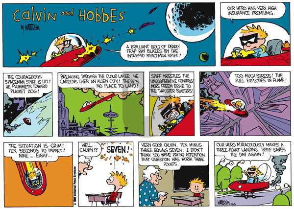 Calvin and Hobbes on Sunday November 30, 1986 Comic Strip