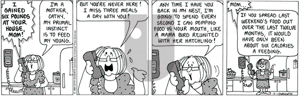Cathy Classics on Tuesday December 1, 1998 Comic Strip