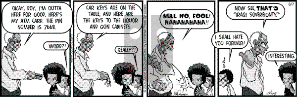 The Boondocks on Monday January 9, 2012 Comic Strip