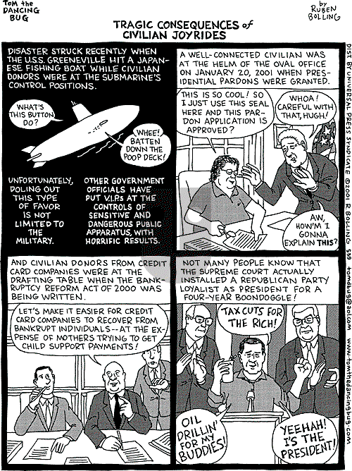 Tom the Dancing Bug on Saturday March 17, 2001 Comic Strip