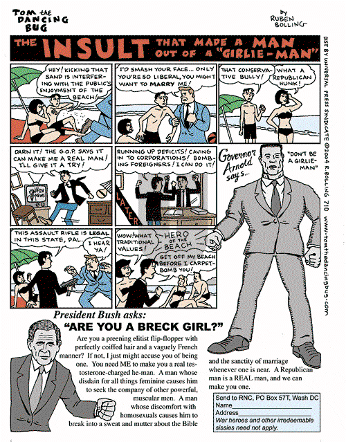 Tom the Dancing Bug on Thursday August 19, 2004 Comic Strip