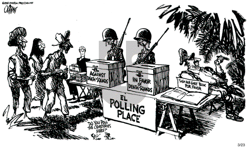 Pat Oliphant on Friday March 23, 1984 Comic Strip