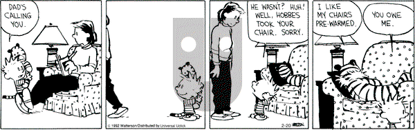 Calvin and Hobbes - Monday February 20, 2012 Comic Strip