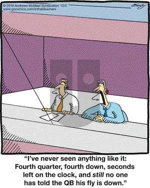 In the Bleachers on Tuesday December 3, 2019 Comic Strip