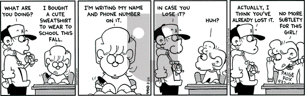 FoxTrot - Wednesday August 24, 2005 Comic Strip