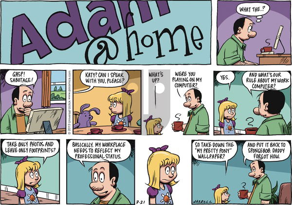 Adam@Home on Sunday July 21, 2013 Comic Strip