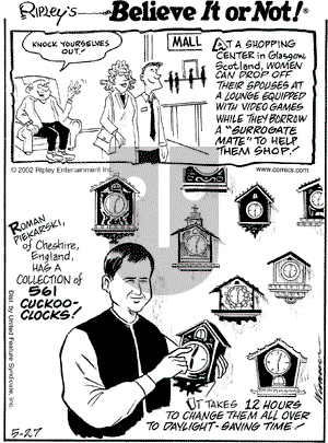 Ripley's Believe It or Not on Monday May 27, 2002 Comic Strip