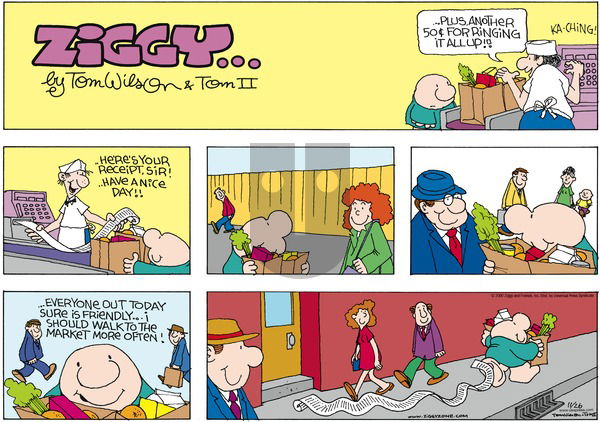 Ziggy on Sunday November 26, 2000 Comic Strip