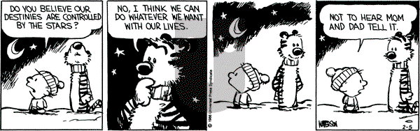 Calvin and Hobbes on Wednesday February 5, 1986 Comic Strip