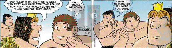 Alley Oop on Monday February 7, 2011 Comic Strip