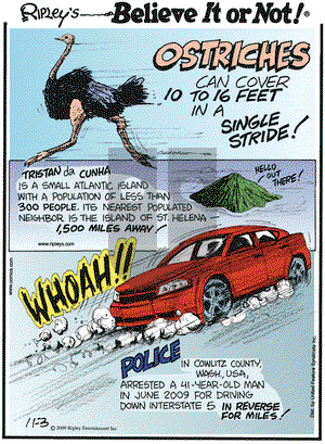 Ripley's Believe It or Not - Tuesday November 3, 2009 Comic Strip