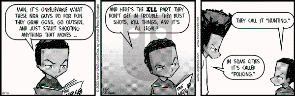 The Boondocks on Friday March 28, 2025 Comic Strip