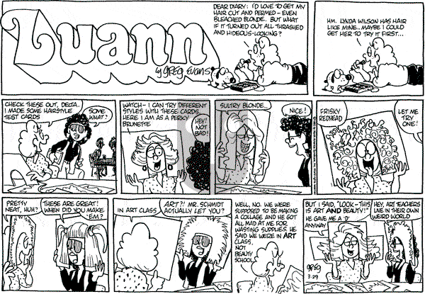Luann on Saturday September 26, 1998 Comic Strip