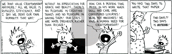 Calvin and Hobbes - Tuesday April 4, 1995 Comic Strip