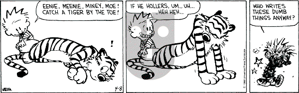Calvin and Hobbes - Friday April 8, 1994 Comic Strip