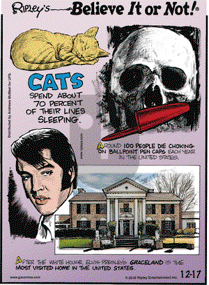 Ripley's Believe It or Not on Monday December 17, 2018 Comic Strip