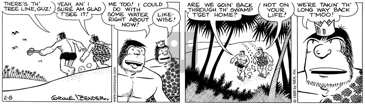 Alley Oop - Monday February 8, 1999 Comic Strip
