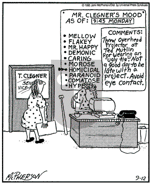 Close to Home on Tuesday September 12, 1995 Comic Strip