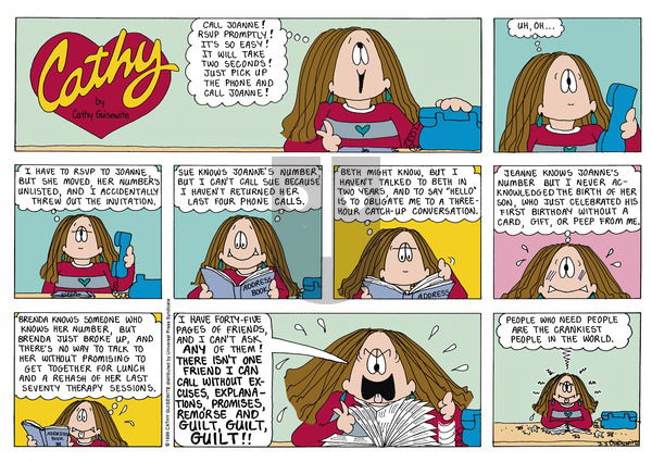 Cathy Classics on Sunday March 3, 1996 Comic Strip