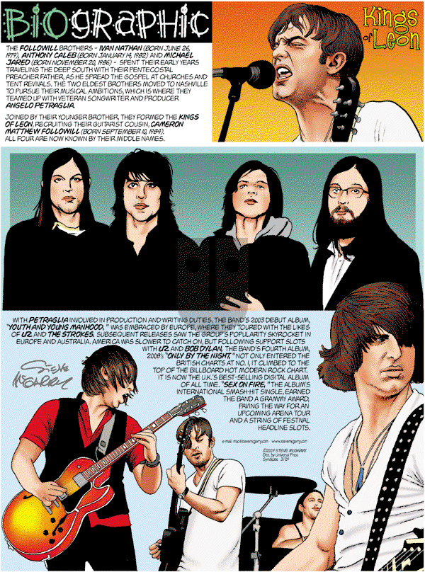 Biographic on Sunday March 29, 2009 Comic Strip