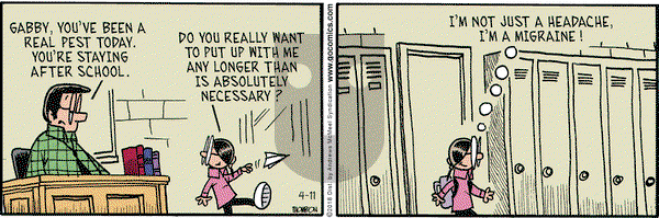 Grand Avenue on Wednesday April 11, 2018 Comic Strip