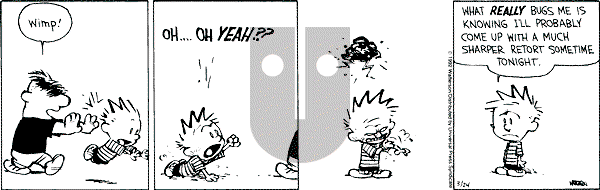 Calvin and Hobbes - Tuesday March 24, 1992 Comic Strip