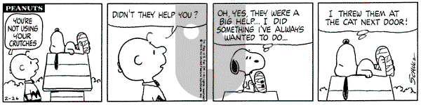Peanuts on Thursday February 26, 1976 Comic Strip