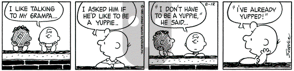 Peanuts - Monday August 12, 1985 Comic Strip