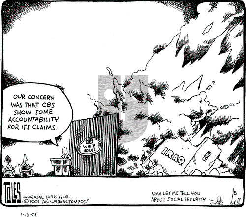 Tom Toles on Thursday January 13, 2005 Comic Strip