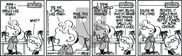 FoxTrot on Wednesday August 9, 1989 Comic Strip