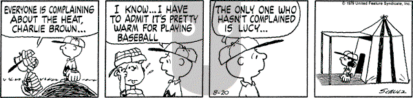 Peanuts - Monday August 20, 1979 Comic Strip