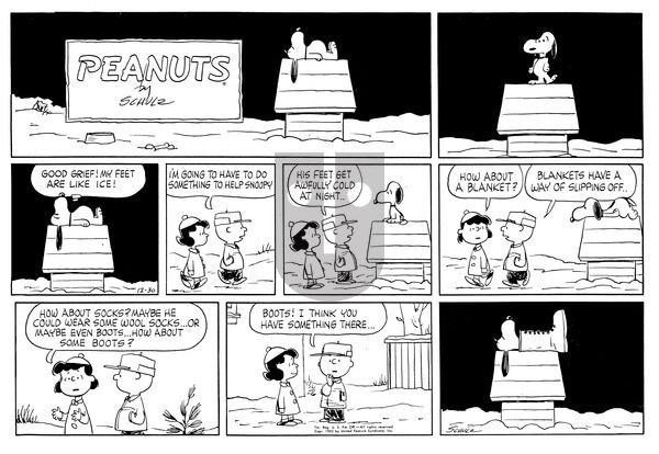 Peanuts on Sunday December 30, 1962 Comic Strip