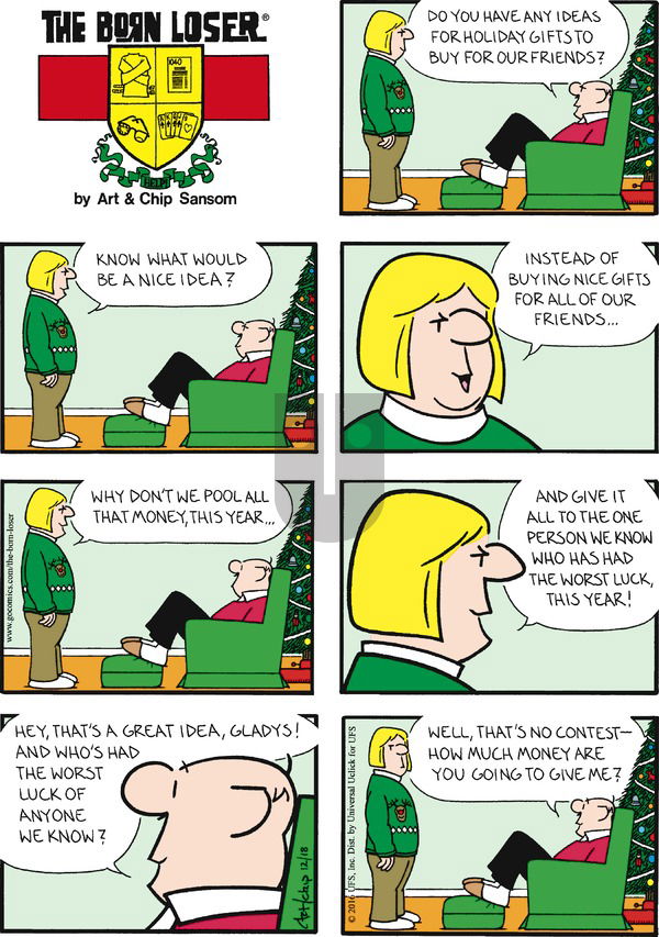 The Born Loser on Sunday December 18, 2016 Comic Strip