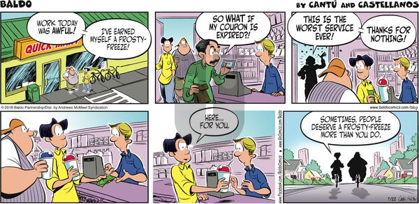 Baldo on Sunday July 22, 2018 Comic Strip