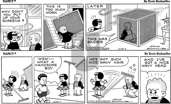Nancy - Monday June 6, 1955 Comic Strip