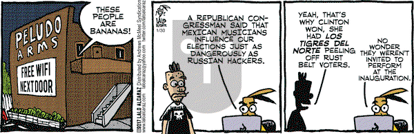 La Cucaracha on Monday January 30, 2017 Comic Strip