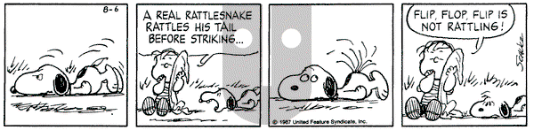 Peanuts on Thursday August 6, 1987 Comic Strip