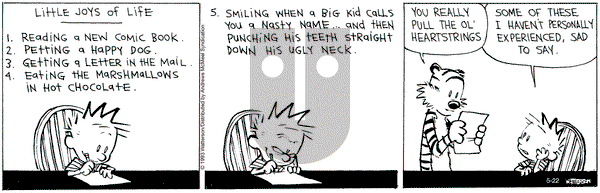 Calvin and Hobbes - Monday May 22, 2023 Comic Strip