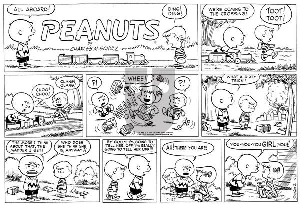 Peanuts on Sunday July 27, 1952 Comic Strip
