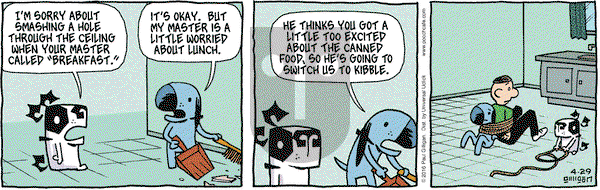 Pooch Cafe on Friday April 29, 2016 Comic Strip