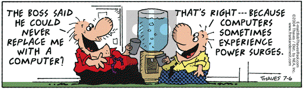 Frank and Ernest on Sunday July 11, 2004 Comic Strip
