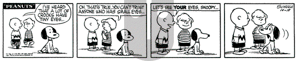 Peanuts on Wednesday October 19, 1955 Comic Strip