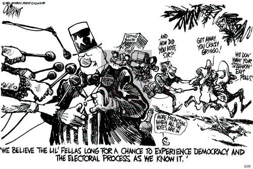 Pat Oliphant on Monday March 26, 1984 Comic Strip