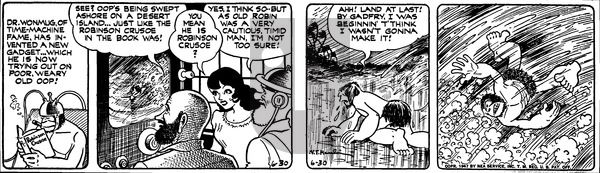 Alley Oop on Monday June 30, 1947 Comic Strip