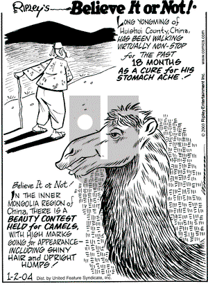 Ripley's Believe It or Not on Friday January 2, 2004 Comic Strip