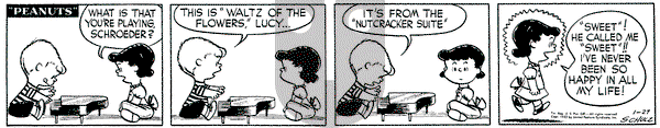 Peanuts on Tuesday January 27, 1953 Comic Strip
