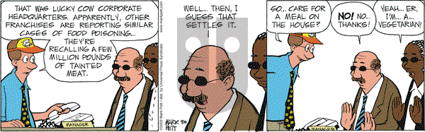 Lucky Cow - Friday September 19, 2003 Comic Strip