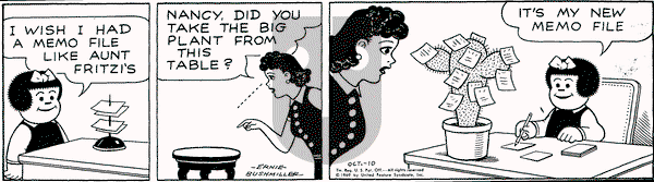 Nancy on Friday October 10, 1969 Comic Strip